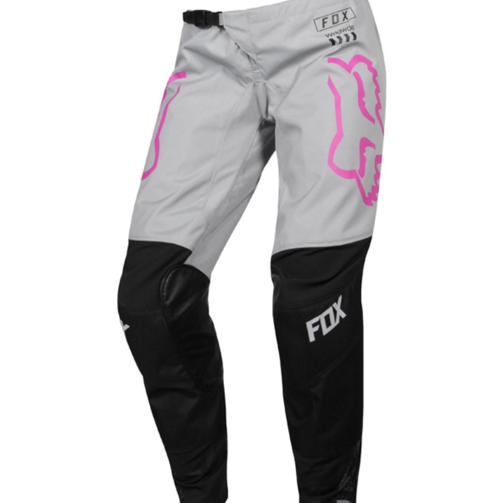 NWT Kids Girls Fox 180 Mata Pants Grey/Pink/Black